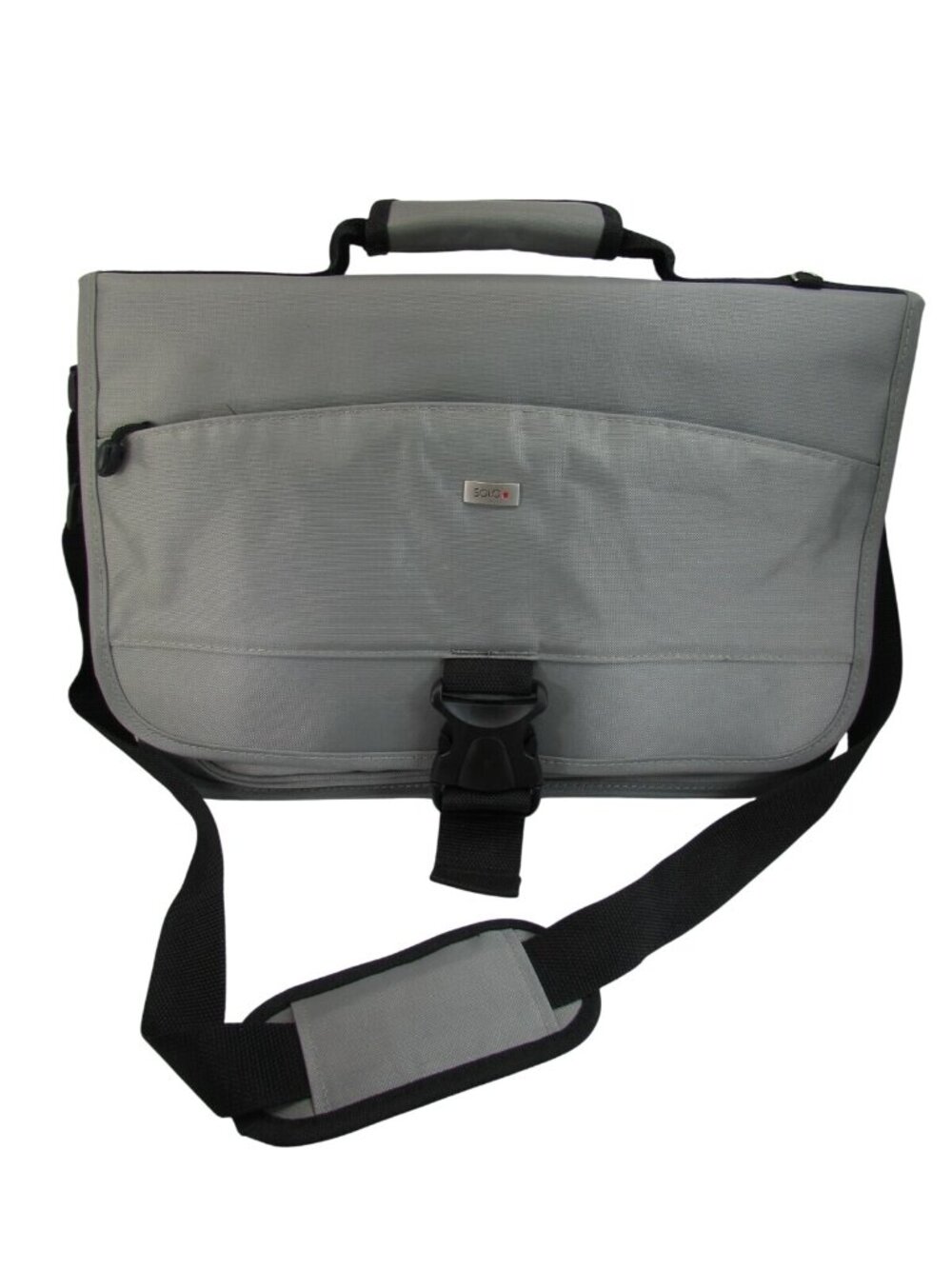 Solo Laptop Bag Messenger Commuter Briefcase Gray 52285 Removable sleeve Classic